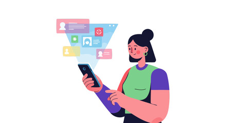 Digital Interactions: The Modern Woman's Connection to Social Networks and Communication