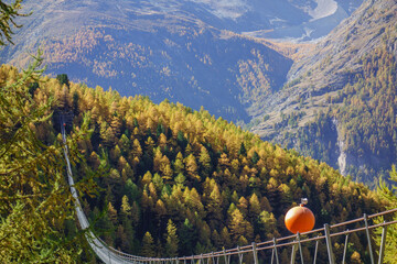 Herbstzeit im Kanton Wallis in der Schweiz