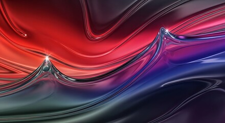 Obraz premium Abstract Fluid Art with Red and Blue Swirls Captivating Design for Modern Creative Projects and Backgrounds Gradient Color Palette Smooth Texture