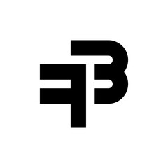Letter FB simple creative monogram logo design