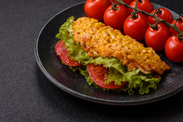 Mexican corn tortilla tacos with tuna, chicken, or beef. Corn tacos as a background