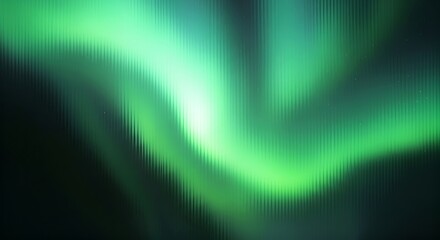 Emerald Green Aurora Borealis Abstract Background with a Gradient of Light and Shadow Creating a Dreamy and Ethereal Feel