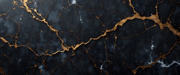Luxury Black Marble Texture with Golden Veins – Elegant Dark Stone Background for Interior Design, Modern Flooring, Countertops, and Digital Wallpaper