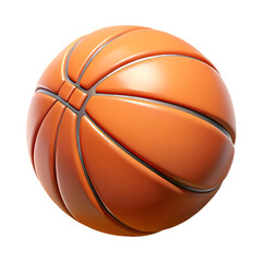 Obraz premium Hoop Dreams Sphere: Dynamic 3D Cartoon Basketball