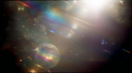 Retro film overly, image with scratch, dust and light leaks. Lens flare Christmas aesthetic banner concept in shades of red. Modern Xmas or new year, winter holidays design with copy space