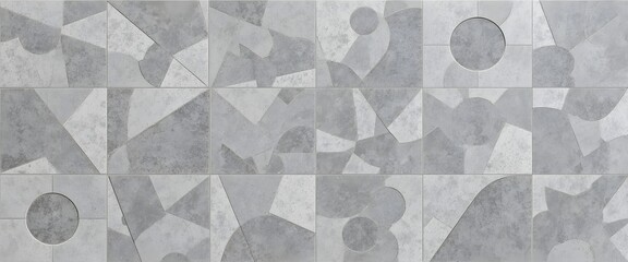 Modern Geometric Concrete Wall Texture – Abstract 3D Cement Surface Background for Architecture, Industrial Interior Design, and Digital Wallpaper