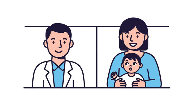 Caring pediatrician consulting online with mother and child, offering expert advice and support during virtual appointment, promoting telehealth solutions