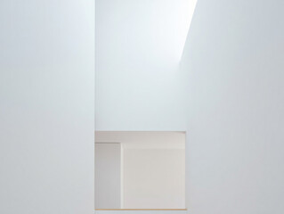 Minimalist Interior With Skylight and Recessed Opening