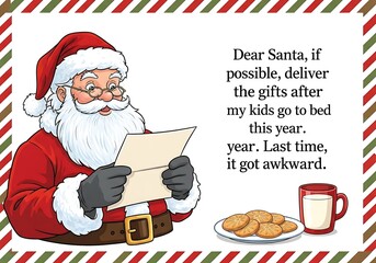 Santa Claus Reading Letter