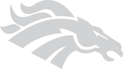 vector horse tribal with grey colour isolated on white background