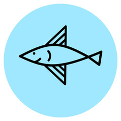Fish Icon Hand drawn