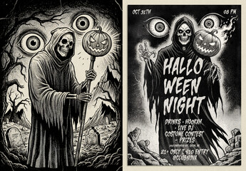 Gothic Halloween Event Poster Layout