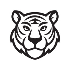 Cute Tiger Head Icon Vector