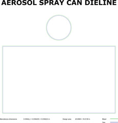 Aerosol Spray Can Dieline — Packaging Template for Label Design