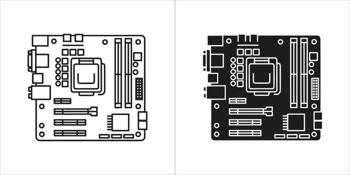 Motherboard circuit board for computer hardware