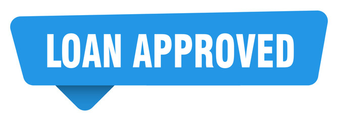 loan approved sticker. loan approved blue sign isolated on transpatent background