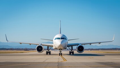 Aircraft Symmetry. A Study in Form and Precision, Against a Pale Blue Canvas.