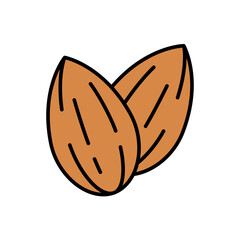 Pair of Almond Nuts Filled Icon