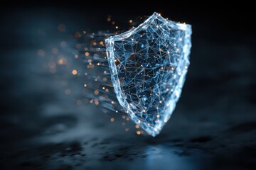 Abstract digital shield illustrating cybersecurity and modern data protection concepts