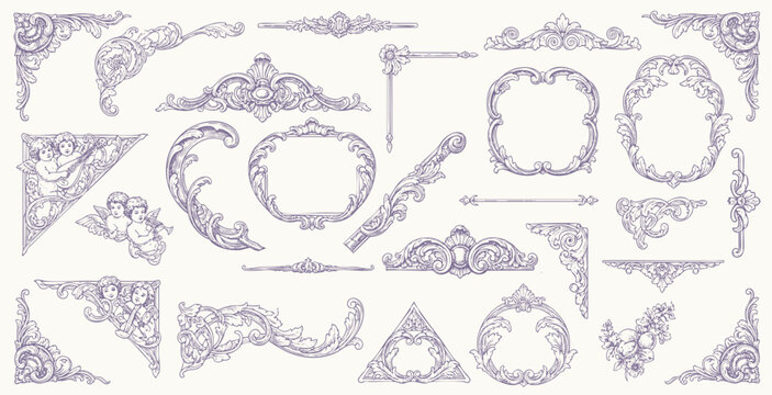 Vintage Baroque Victorian frame border, frame flower pattern vector floral engraved scroll ornament leaf retro decorative design. filigree calligraphic heraldic shield swirl