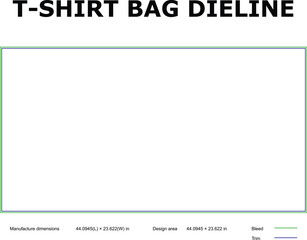 Obraz premium T-shirt bag dieline template for packaging design and manufacturing layout