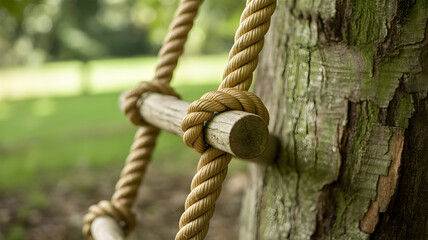 rope on a wooden background