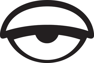 silhouette of cartoon face and big eyes