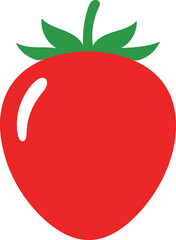 A simple vector illustration of a ripe strawberry