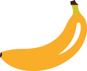 Minimalist yellow banana fruit icon