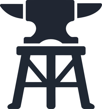 Industrial blacksmith anvil forge tool icon vector graphic vector