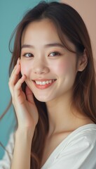 Fototapeta premium Radiant young woman with a warm smile