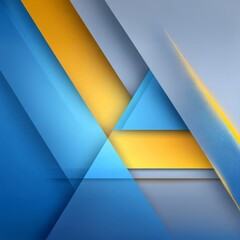 Abstract geometric background featuring layered diagonal shapes in vibrant blue and sunny yellow gradients with subtle texture for digital presentation.