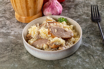 Risotto woth fried duck breast