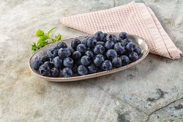 Sweet juicy ripe blueberry heap