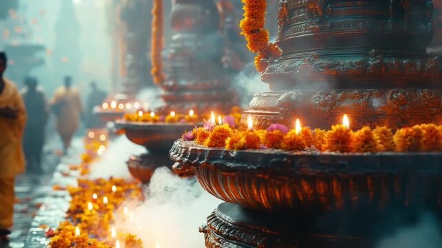 People walking together with candles in the evening, possible group celebration or memorial procession