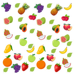 seamless background with fruits