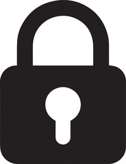 Padlock icon for cybersecurity, encryption, and data protection