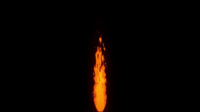 2D Fire explosion, energy explosion, Super fast motion of fire blast isolated on black screen background. Animated fire loop, fire burst animation with flash effect, Realistic Fire with alpha. 4K