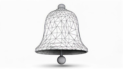 3D wireframe bell graphic