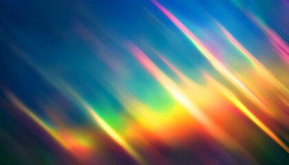 Obraz premium Blurred Refraction Light Texture Overlay Effect Holographic Rainbow Background