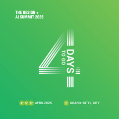 4 Days Left Countdown Poster Template