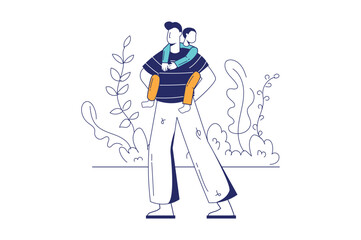 Fototapeta premium Each illustration is outlined with clean lines and includes subtle decorative elements like plants or icons (e.g., money, books, or hearts). The image is ideal for use in Adobe Stock as a versatile se
