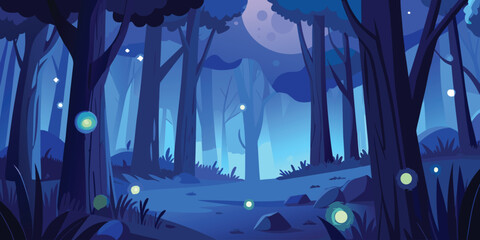 Blue and white vector illustration of an urban cityscape skyline silhouette against a blue sky with clouds