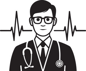 doctor icon and vector