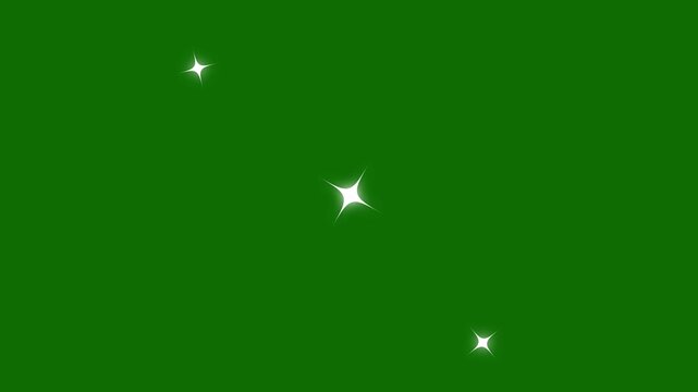 Twinkle light stars sparkling, Star twinkling for festive holiday event, sparkling stars animation, white cartoon, 4k star sparkle vector doodles, glowing light effect, black background. 4k