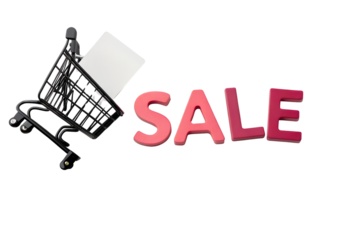 PNG image of Sale shopping cart promotion discount retail offer clearance event special deal limited time only shop now