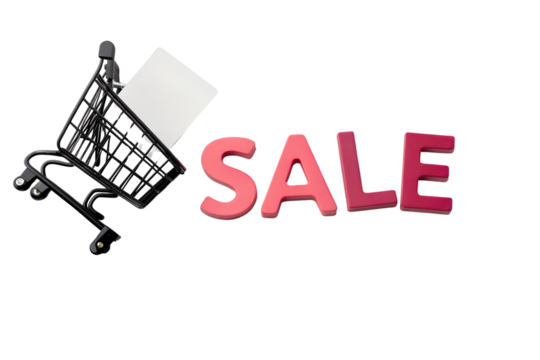 PNG image of Sale shopping cart promotion discount retail offer clearance event special deal limited time only shop now