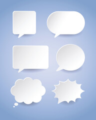 set of speech bubbles