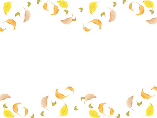 木枯らしに舞う落ち葉のフレーム