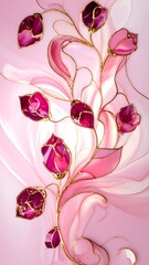 Shimmering glass flower with detailed texture high resolution picture